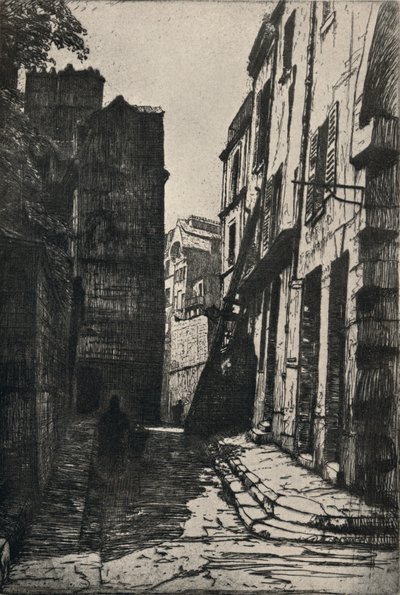 Rue des Pretres-St Séverin, 1915 by George T Plowman