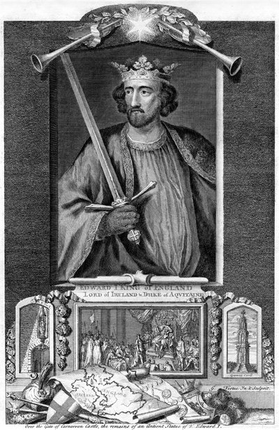 Edward I of England, 18th century by George Vertue
