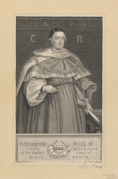 Sir Matthew Hale by George Vertue