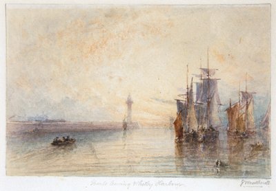Vessels Leaving Whitby Harbour by George Weatherill