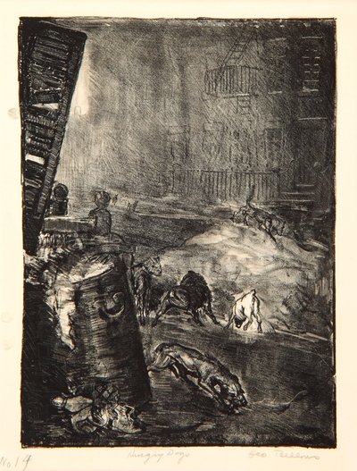 Hungry Dogs, Second Stone, 1916 by George Wesley Bellows