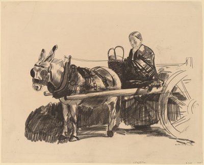 The Donkey Cart, 1922 by George Wesley Bellows