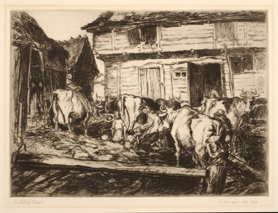 Waiting Cows by George Wright