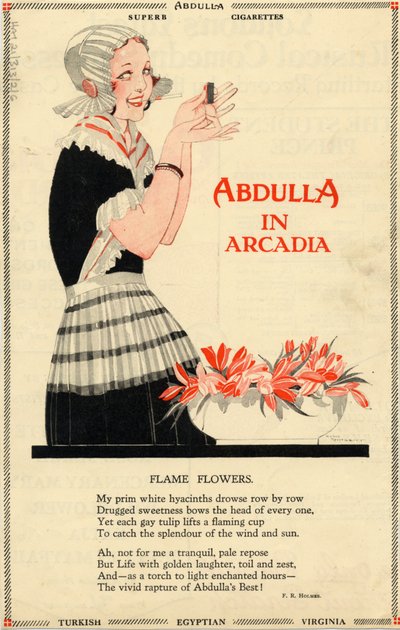 Abdulla Cigarettes, 1920s by Georges Barbier