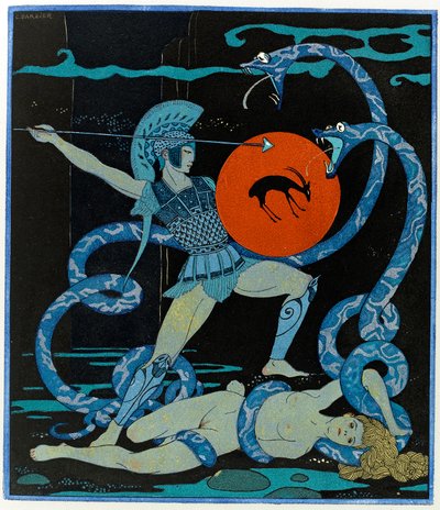 Illustration from Les Chansons de Bilitis by Georges Barbier