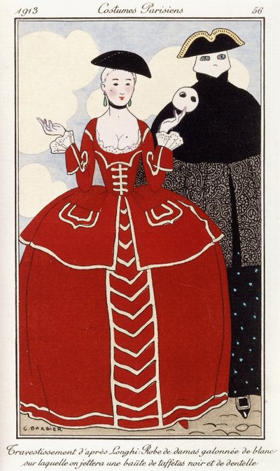 Parisian Clothing: Fancy Dress after Longhi by Georges Barbier