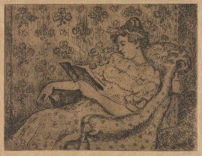 Woman Sitting Reading by Georges Lemmen