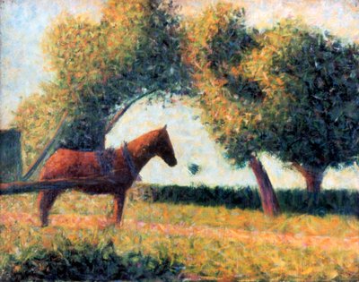 The Harnessed Horse by Georges Pierre Seurat