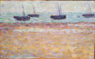 Harbor of Grandcamp (Four Boats) by Georges Seurat