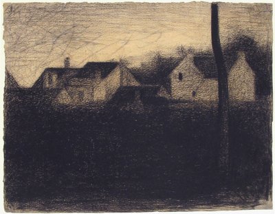 Landscape with Houses by Georges Seurat