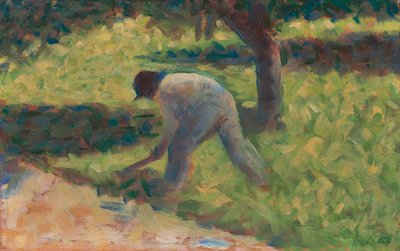 Peasant with a Hoe by Georges Seurat
