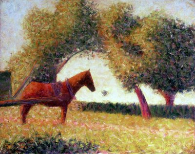 The Harnessed Horse, 1883 by Georges Seurat