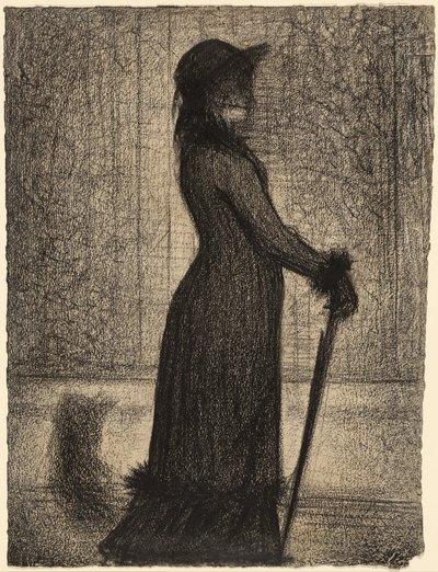 Woman Strolling (An Elegant Woman) by Georges Seurat