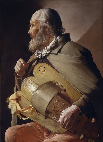 Blind Hurdy-Gurdy Player. 1620-30 by Georges de La Tour