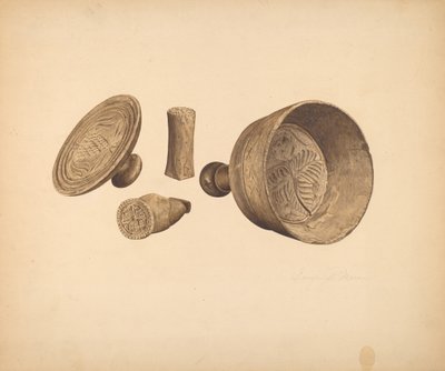 Butter Print and Mold by Georgine E. Mason