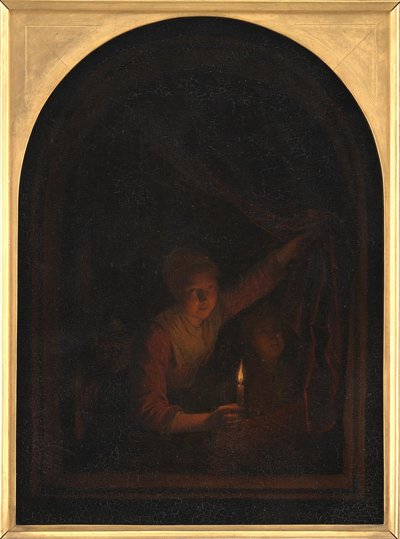 Girl with a Candle by Gerrit Dou