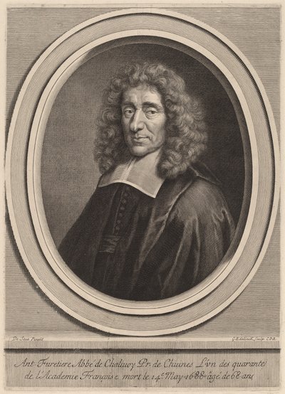 Antoine Furetiere by Gerard Edelinck after Gilbert de Seve