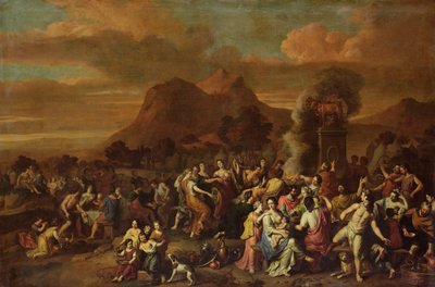 The Adoration of the Golden Calf by Gerard Hoet