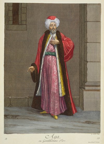 Aga, or Turkish Gentleman by Gerard Jean Baptiste Scotin