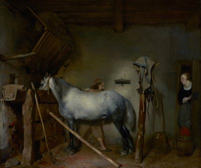Horse Stable by Gerard ter Borch