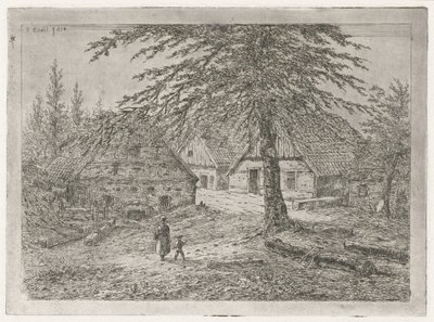 Farmyard (The Sawmill at Bentheim) by Gerardus Emaus de Micault