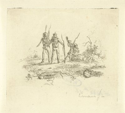 Three Infantrymen by Gerardus Emaus de Micault