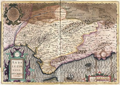 Andalusia, Spain (engraving) by Gerardus Mercator