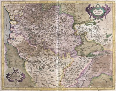 Artois, France (engraving) by Gerardus Mercator