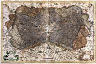 Austria (engraving) by Gerardus Mercator