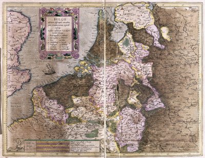 Belgium (engraving) by Gerardus Mercator