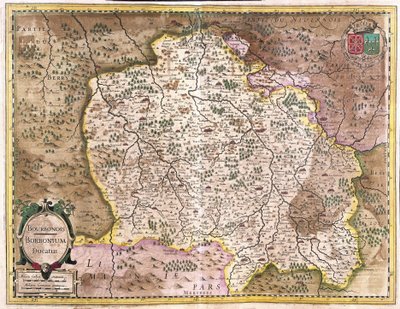 Bourbonnais, France by Gerardus Mercator