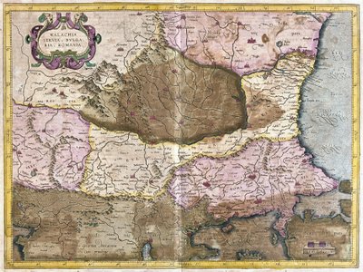 Bulgaria and Romania (engraving) by Gerardus Mercator