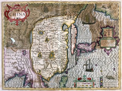 China (engraving) by Gerardus Mercator