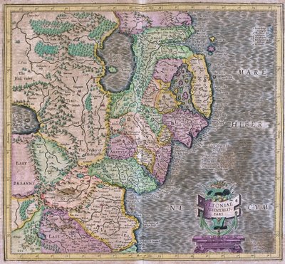 East Ireland by Gerardus Mercator