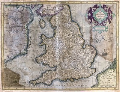 England by Gerardus Mercator