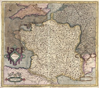 France (engraving) by Gerardus Mercator