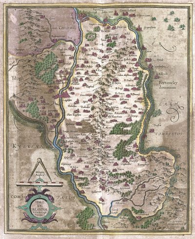 Ireland by Gerardus Mercator