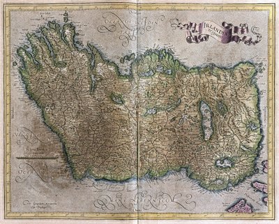 Ireland by Gerardus Mercator