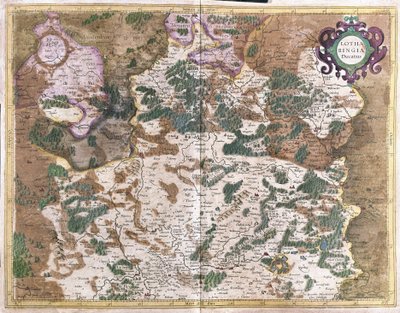 Lorraine, France (engraving) by Gerardus Mercator
