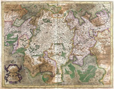 Luxembourg (engraving) by Gerardus Mercator