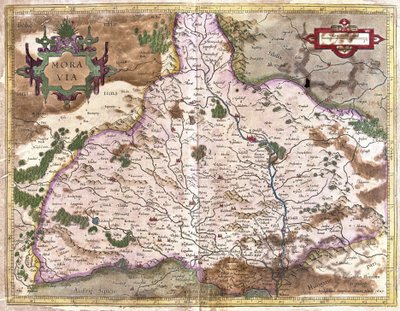 Moravia, Czech Republic (engraving) by Gerardus Mercator
