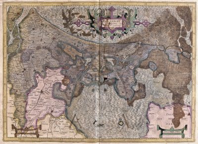 Netherlands (engraving) by Gerardus Mercator