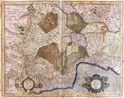 Piedmont, Genoa and Montserrat (engraving) by Gerardus Mercator
