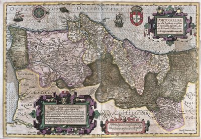 Portugal (engraving) by Gerardus Mercator