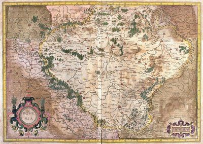 Prague, Czech Republic (engraving) by Gerardus Mercator