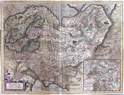 Russia (engraving) by Gerardus Mercator