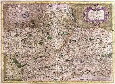 Salzburg and Carinthia, Austria (engraving) by Gerardus Mercator
