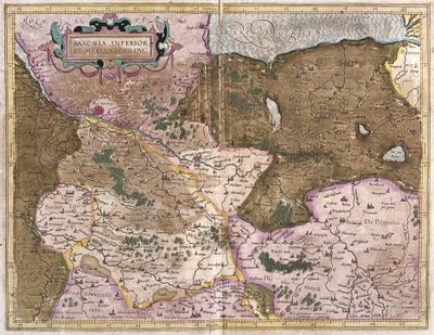 Saxony and Mecklenburg, Germany (engraving) by Gerardus Mercator