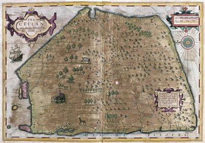 Sri Lanka (engraving) by Gerardus Mercator