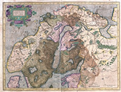 Sweden and Norway by Gerardus Mercator